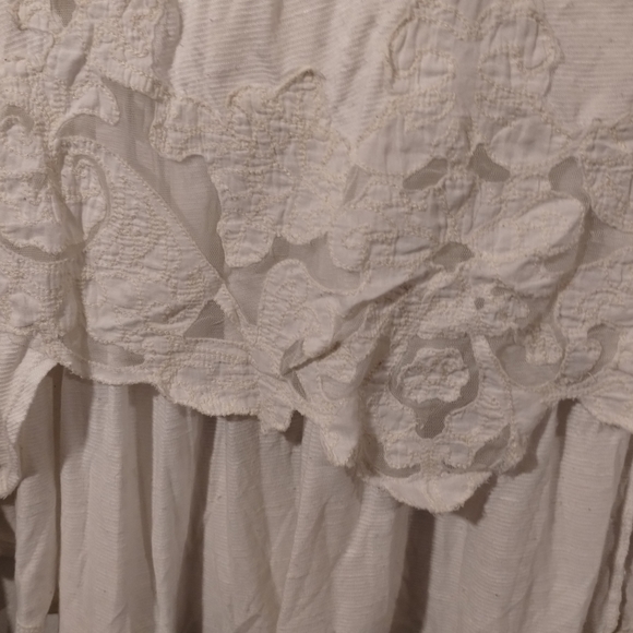 free people flowing long sleeved white cotton top - Picture 3 of 7